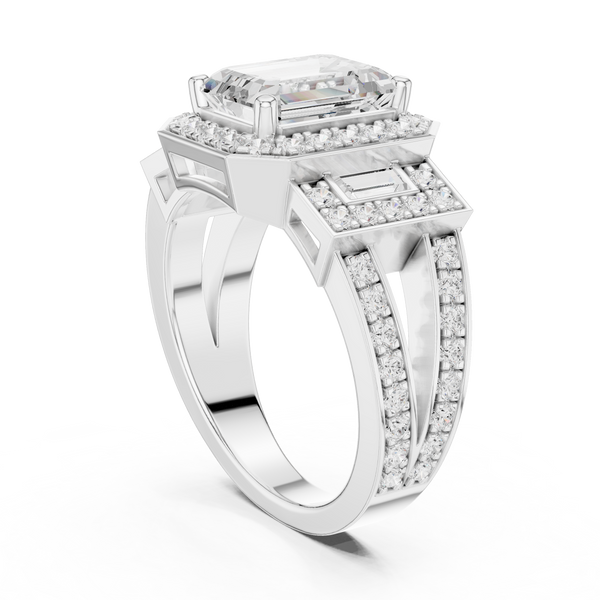 Daisy Chain Lab Grown Diamond Antique Estate Ring
