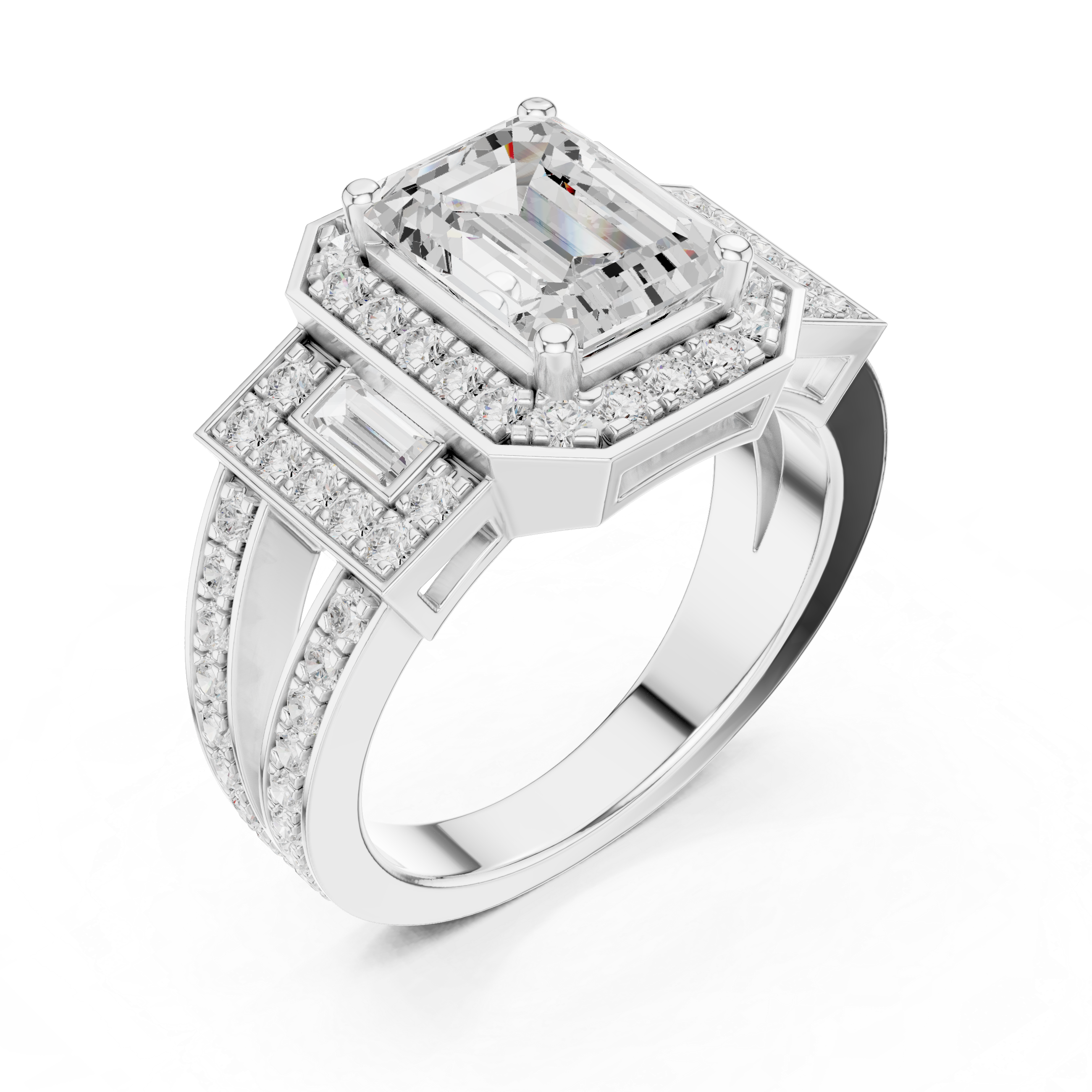 Daisy Chain Lab Grown Diamond Antique Estate Ring