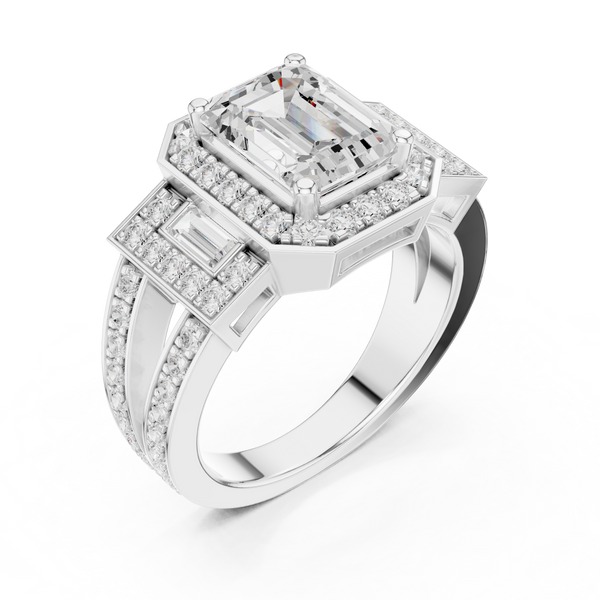 Daisy Chain Lab Grown Diamond Antique Estate Ring