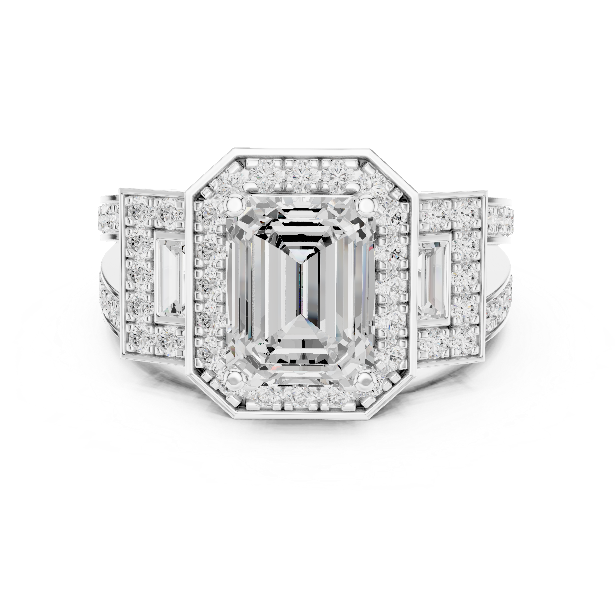 Daisy Chain Lab Grown Diamond Antique Estate Ring