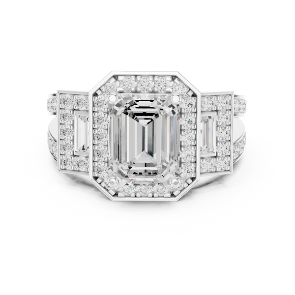 Daisy Chain Lab Grown Diamond Antique Estate Ring