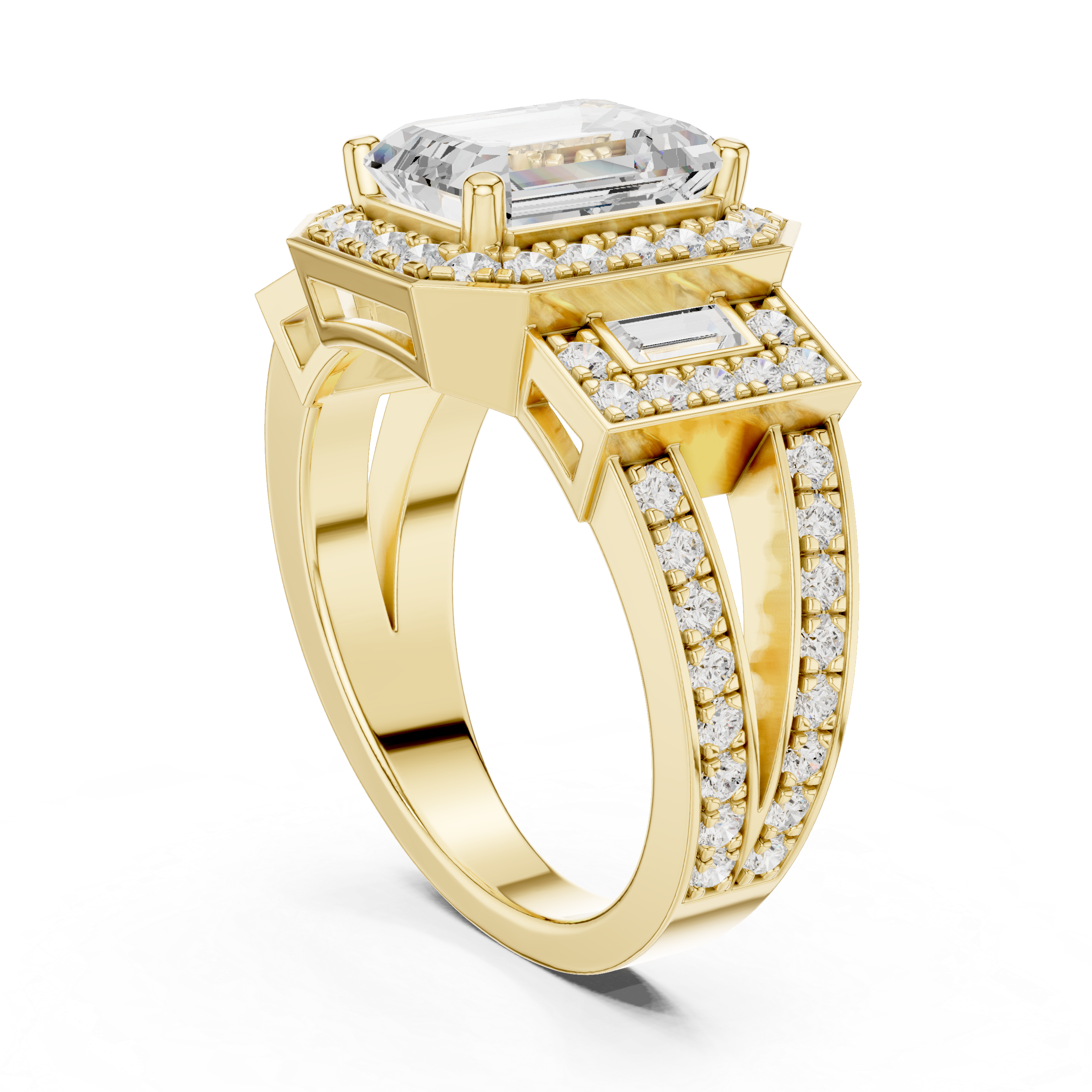Daisy Chain Lab Grown Diamond Antique Estate Ring