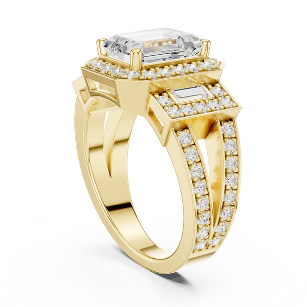 Daisy Chain Lab Grown Diamond Antique Estate Ring