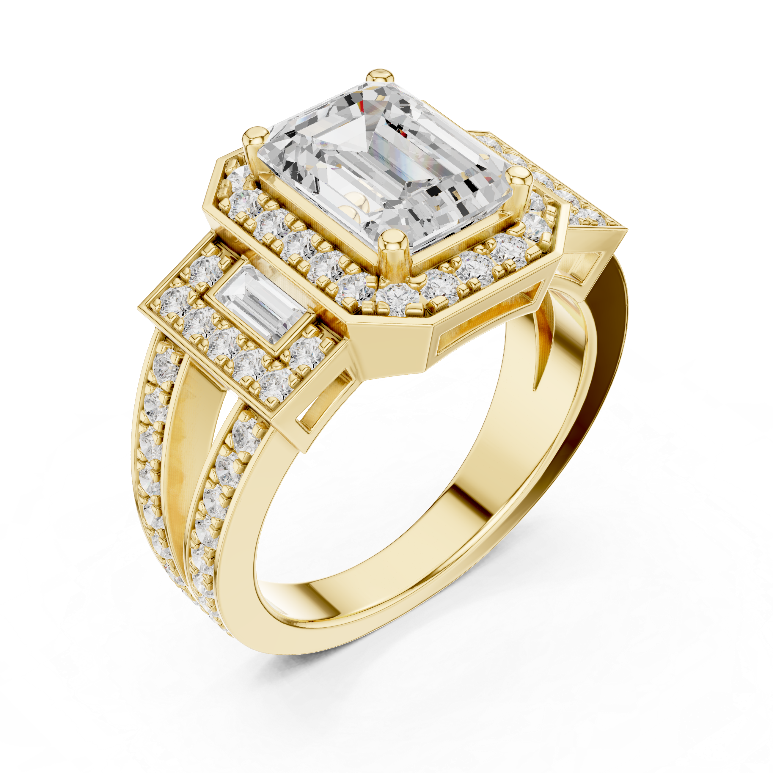 Daisy Chain Lab Grown Diamond Antique Estate Ring