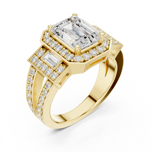 Daisy Chain Lab Grown Diamond Antique Estate Ring