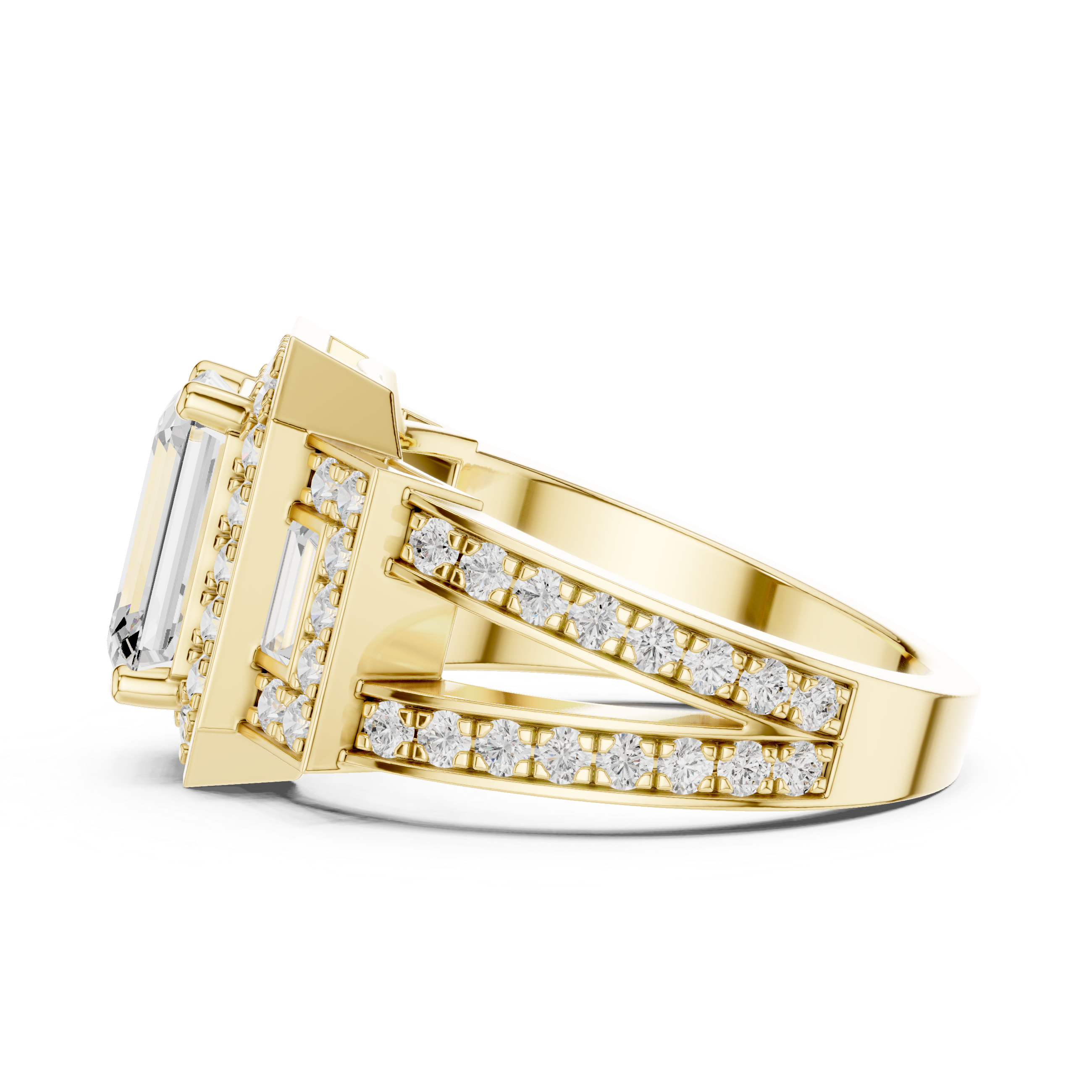 Daisy Chain Lab Grown Diamond Antique Estate Ring