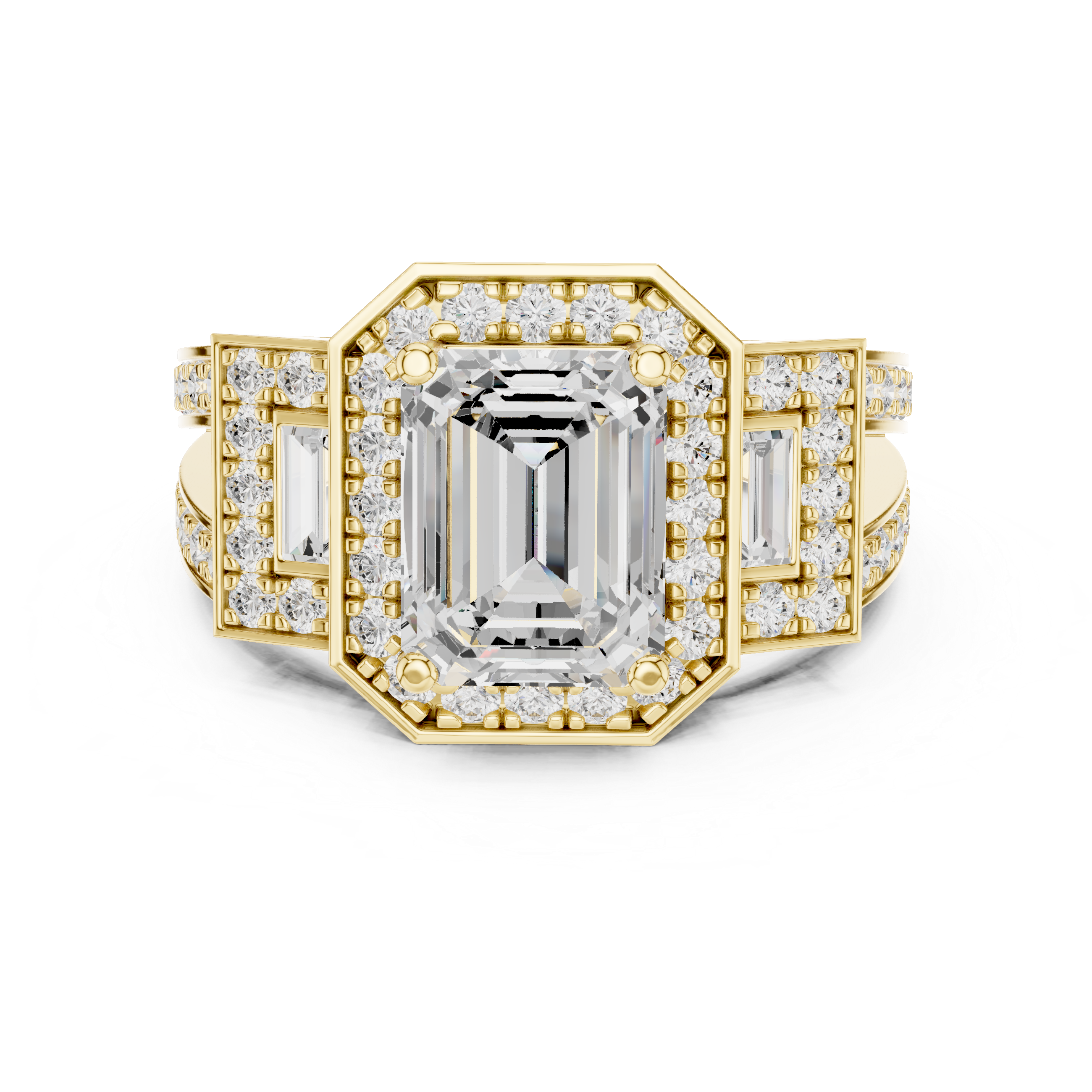 Daisy Chain Lab Grown Diamond Antique Estate Ring