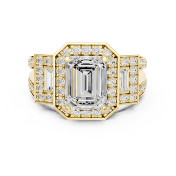 Daisy Chain Lab Grown Diamond Antique Estate Ring