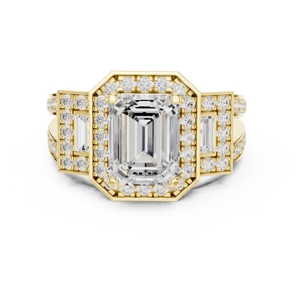 Daisy Chain Lab Grown Diamond Antique Estate Ring