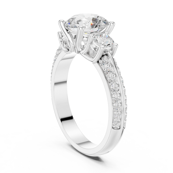 Fox Glove Lab Grown Diamond Cushion Halo Ring