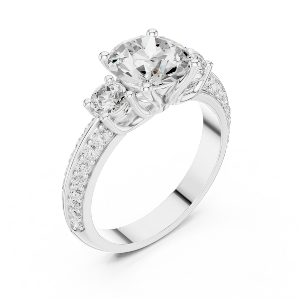 Fox Glove Lab Grown Diamond Cushion Halo Ring