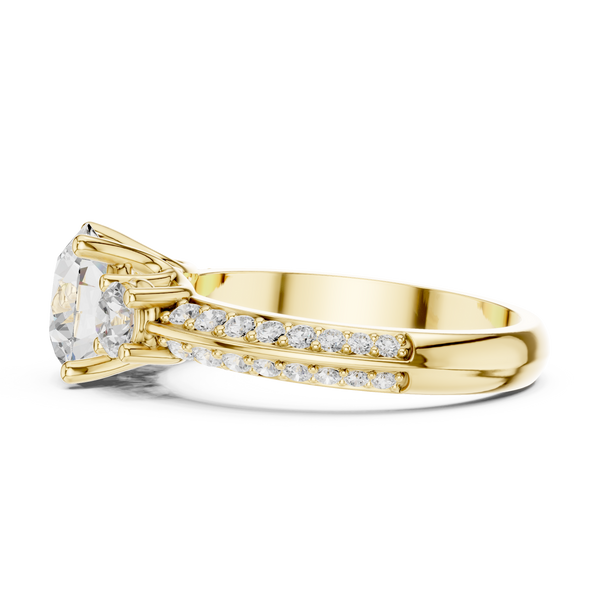 Fox Glove Lab Grown Diamond Cushion Halo Ring