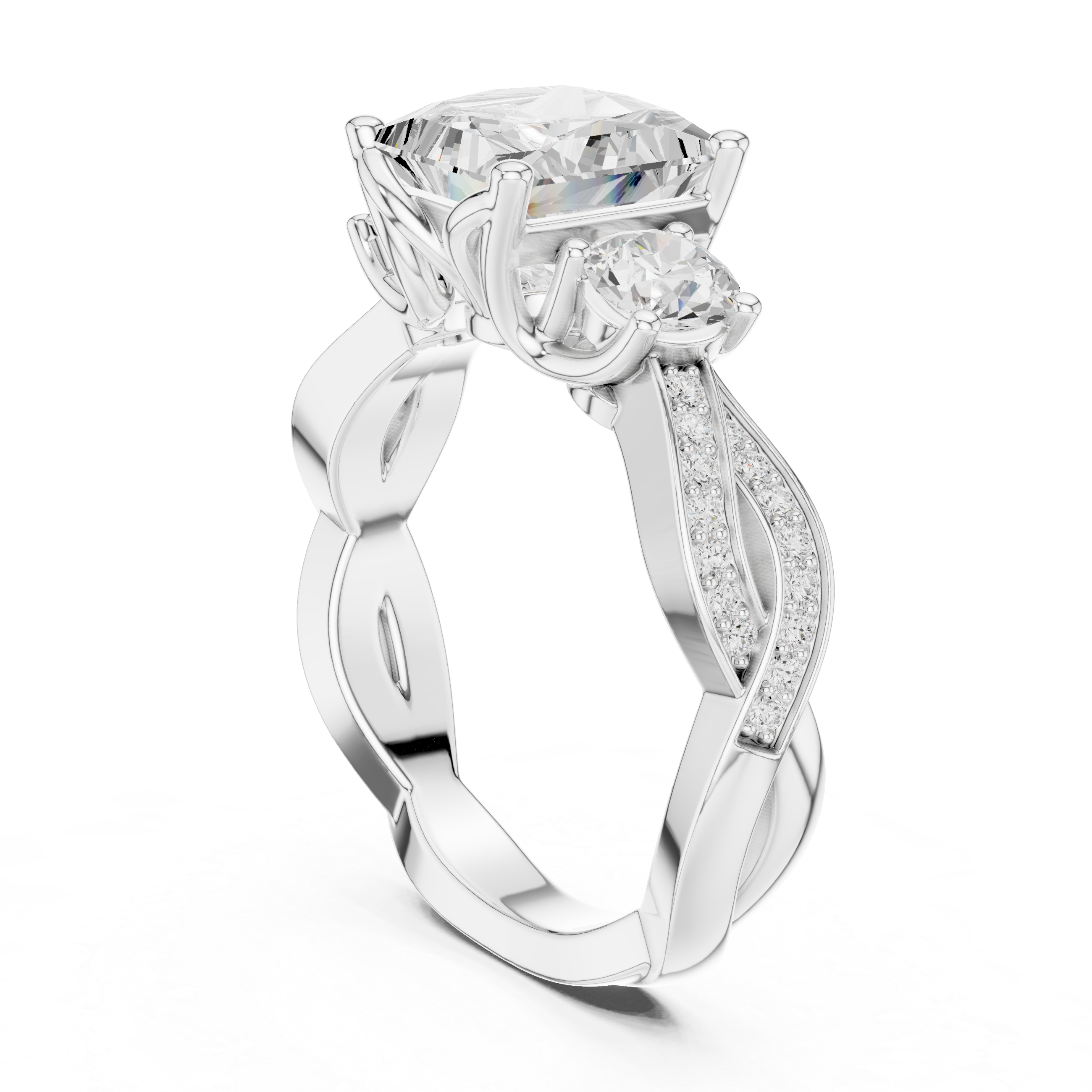 Arctic Ice Lab Grown Diamond Matte Solitaire