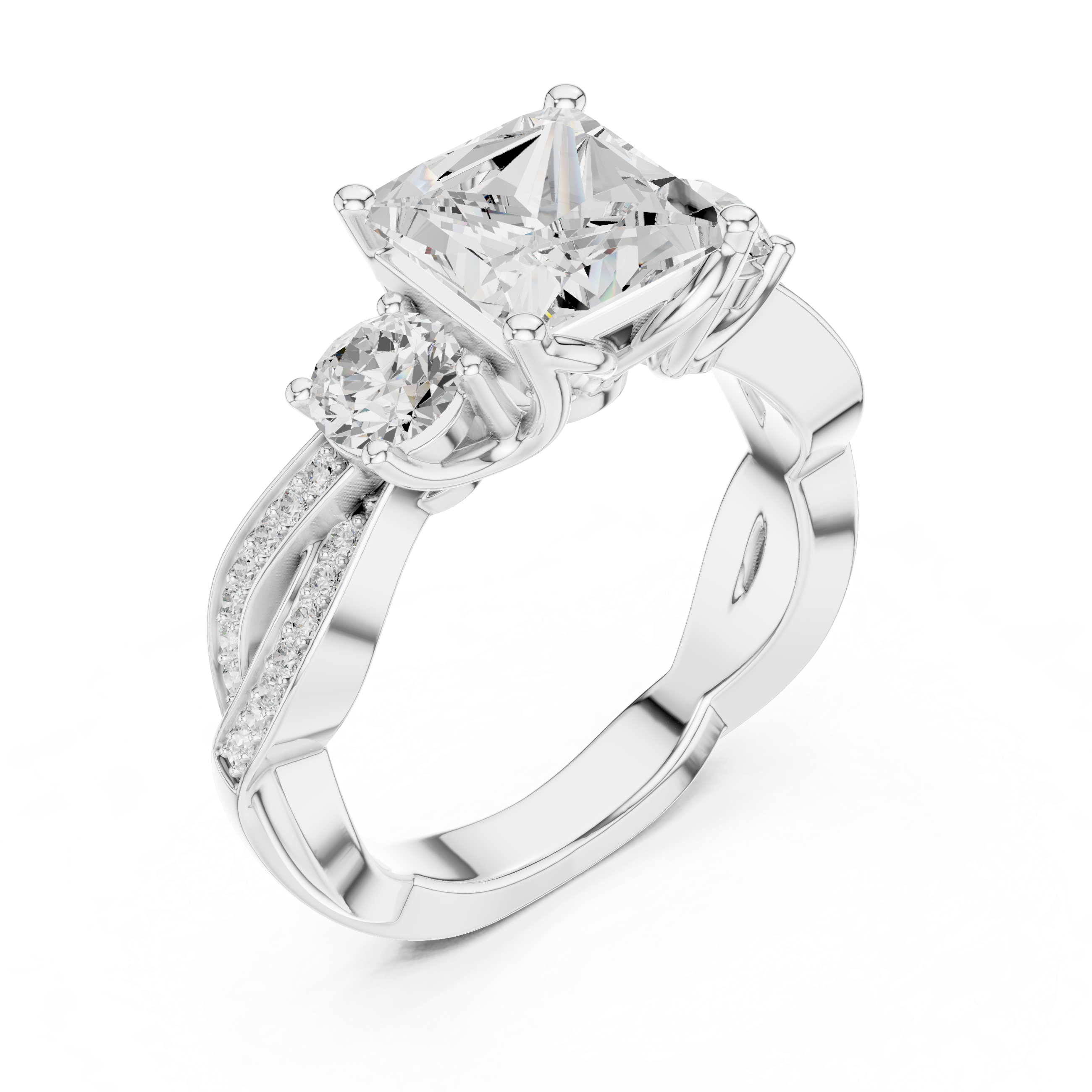 Arctic Ice Lab Grown Diamond Matte Solitaire