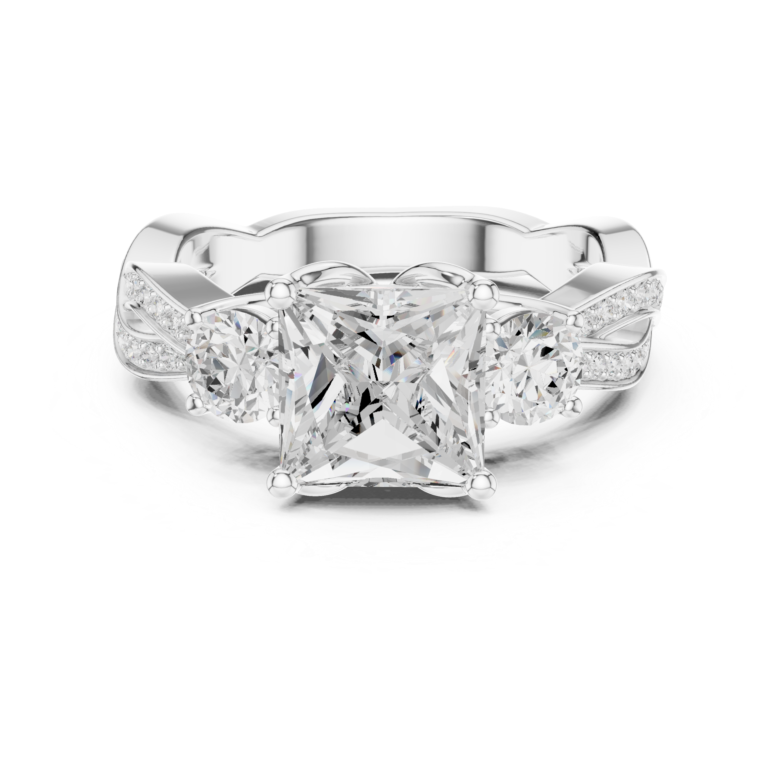 Arctic Ice Lab Grown Diamond Matte Solitaire