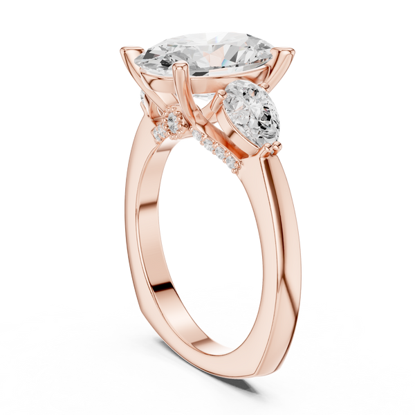 Coastal Cliff Lab Grown Diamond Swirl Bypass Ring