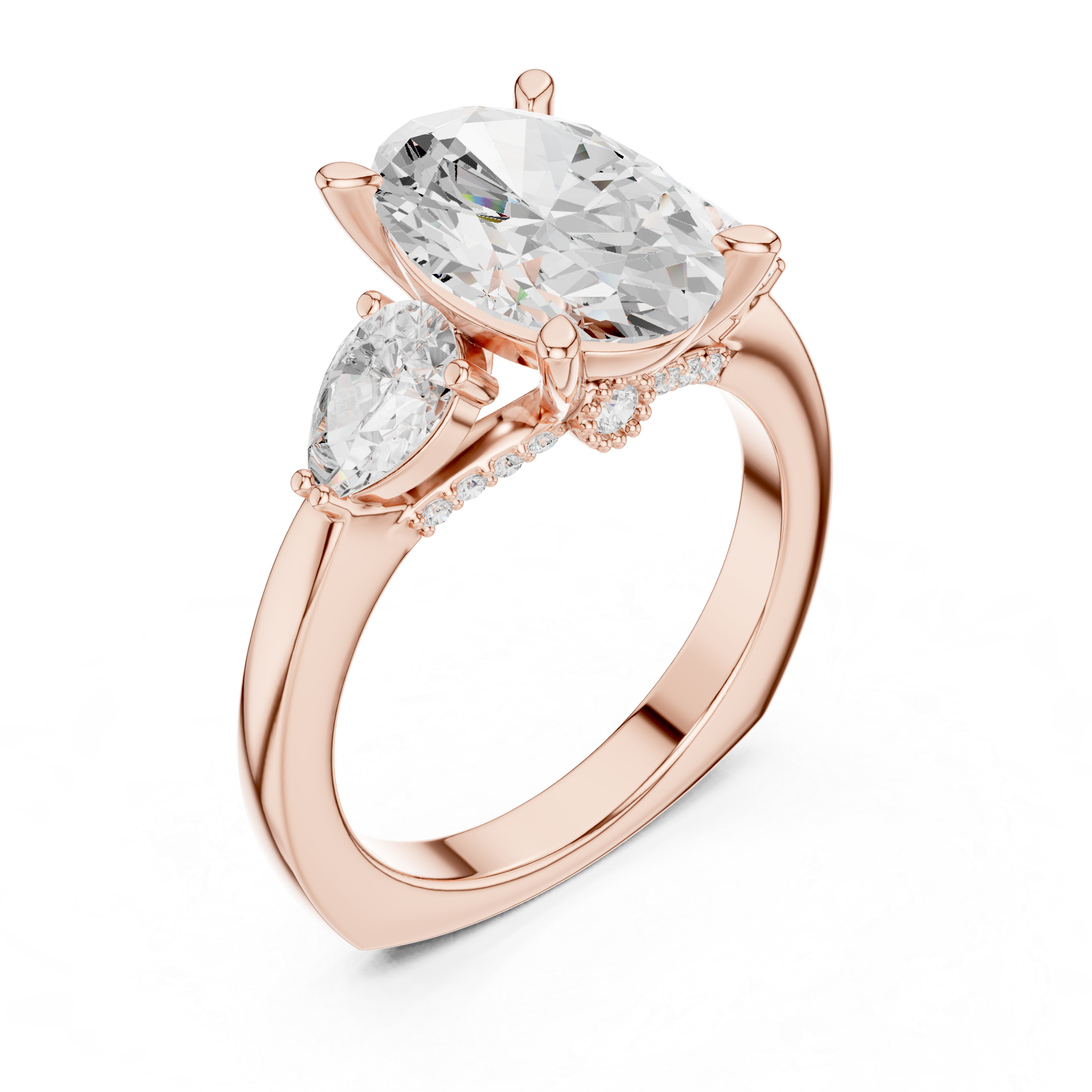 Coastal Cliff Lab Grown Diamond Swirl Bypass Ring