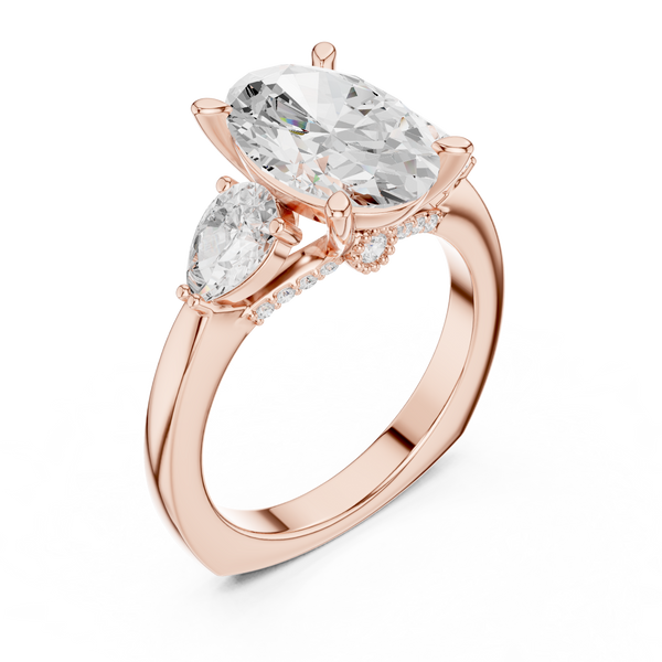 Coastal Cliff Lab Grown Diamond Swirl Bypass Ring