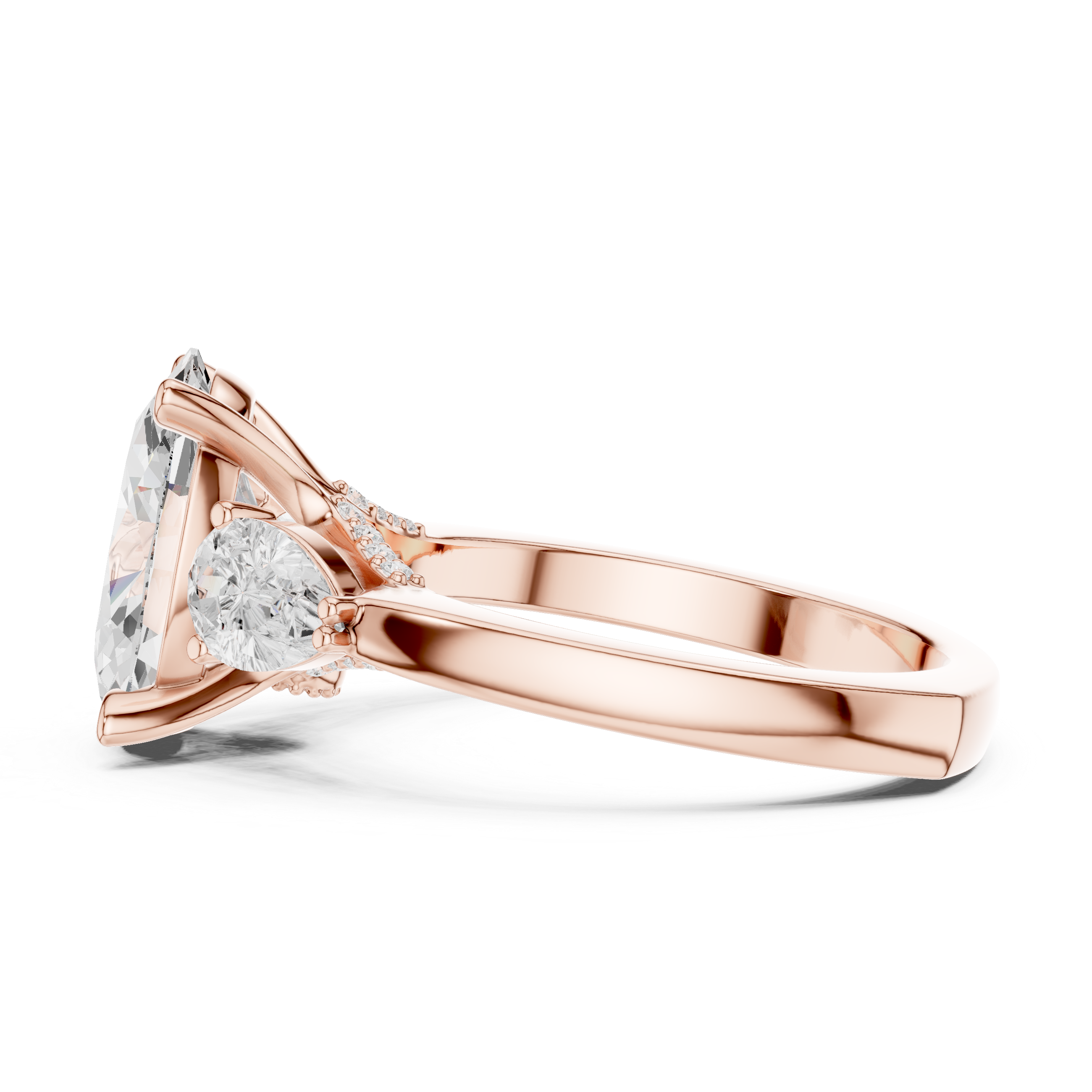 Coastal Cliff Lab Grown Diamond Swirl Bypass Ring