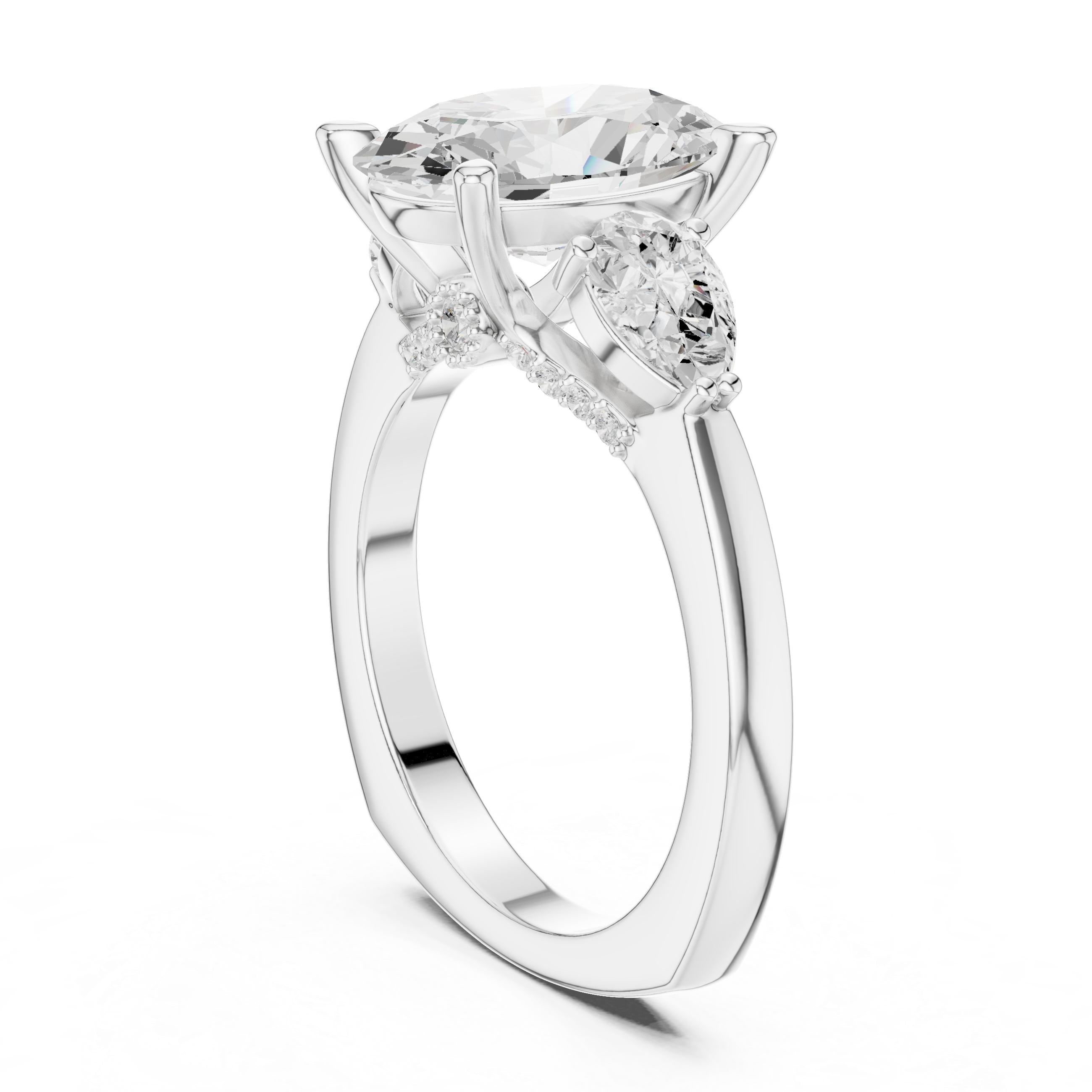 Coastal Cliff Lab Grown Diamond Swirl Bypass Ring