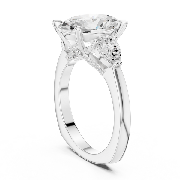 Coastal Cliff Lab Grown Diamond Swirl Bypass Ring