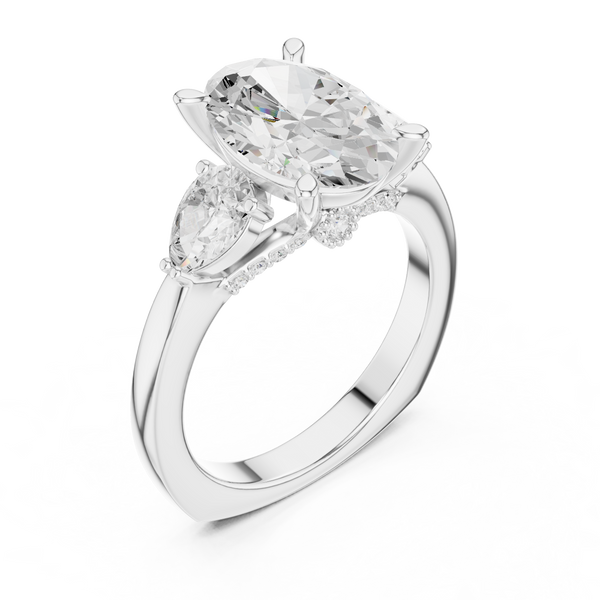 Coastal Cliff Lab Grown Diamond Swirl Bypass Ring