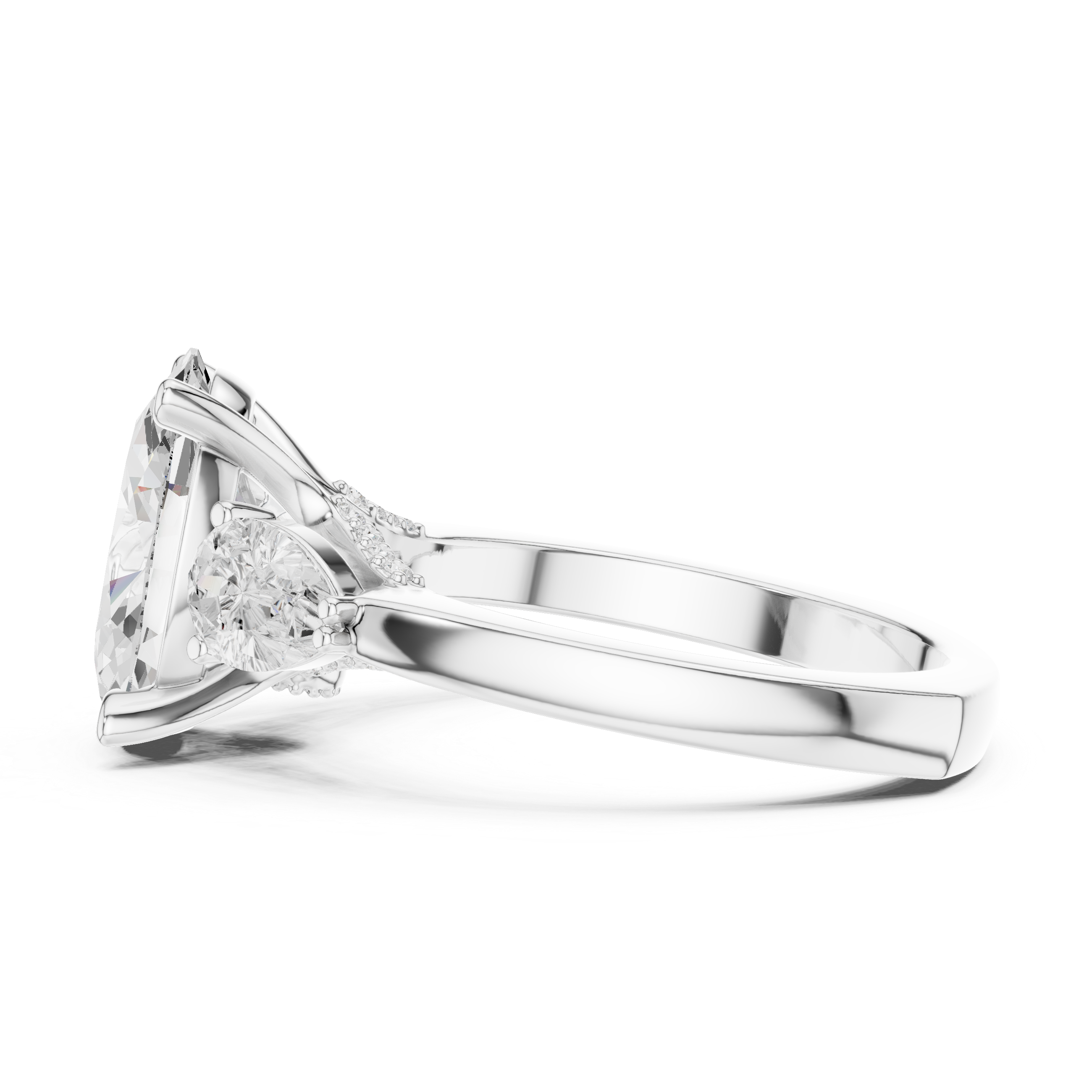 Coastal Cliff Lab Grown Diamond Swirl Bypass Ring
