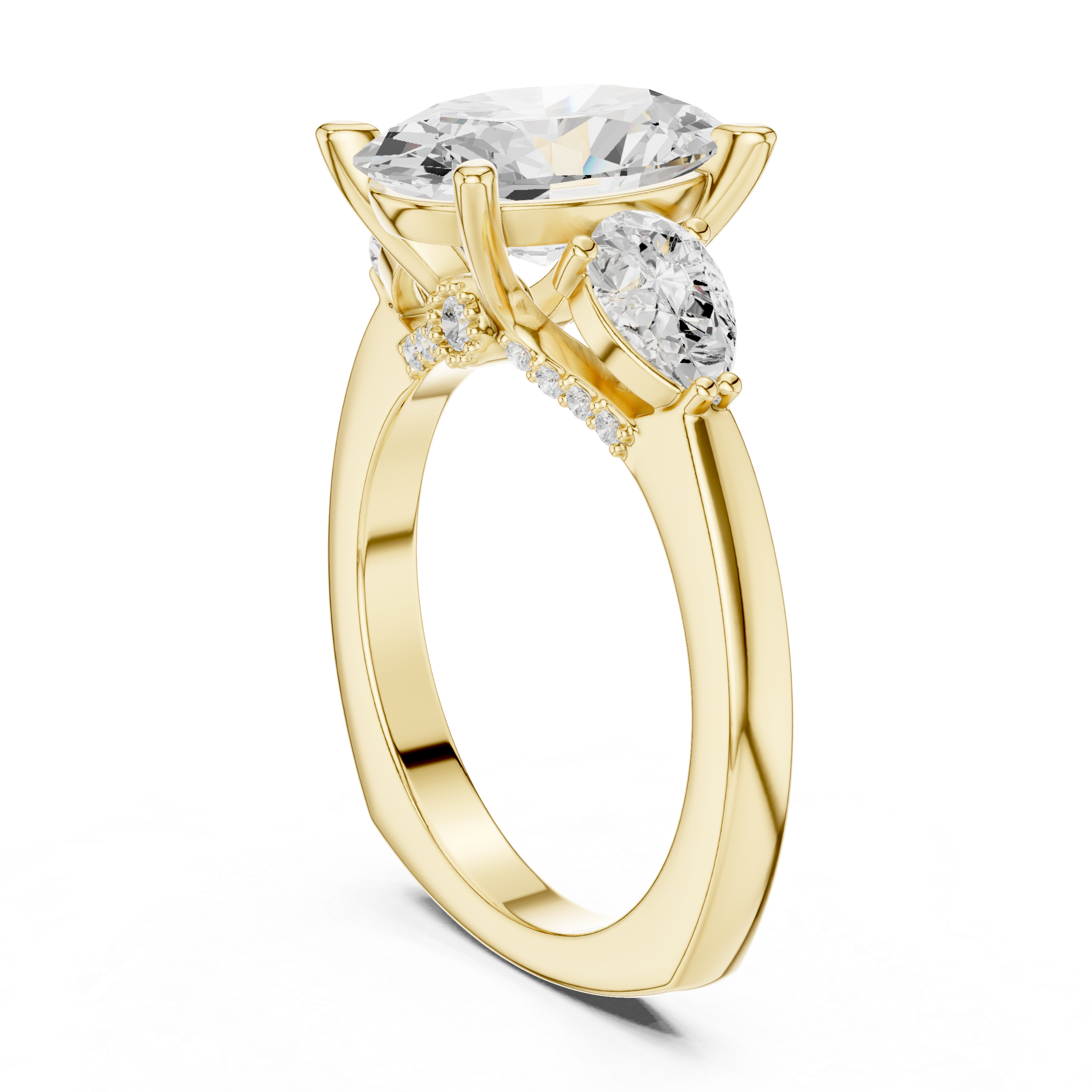 Coastal Cliff Lab Grown Diamond Swirl Bypass Ring