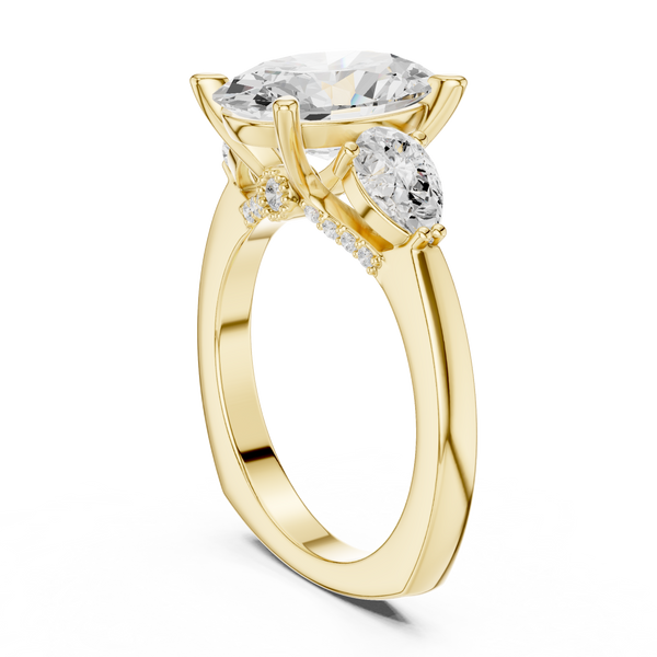 Coastal Cliff Lab Grown Diamond Swirl Bypass Ring