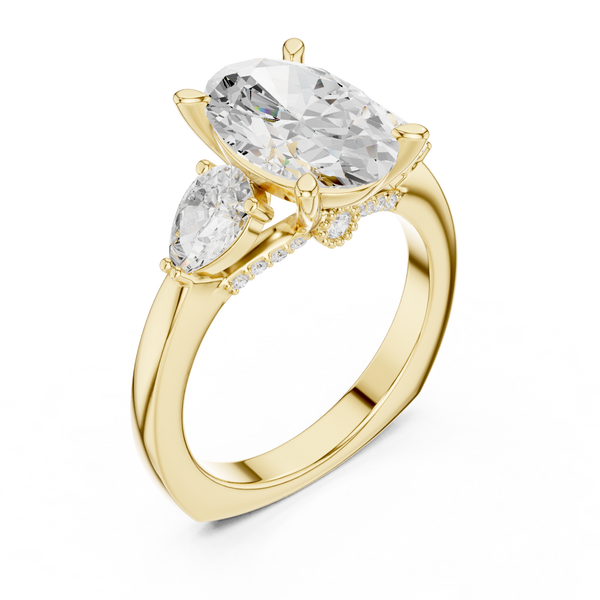 Coastal Cliff Lab Grown Diamond Swirl Bypass Ring