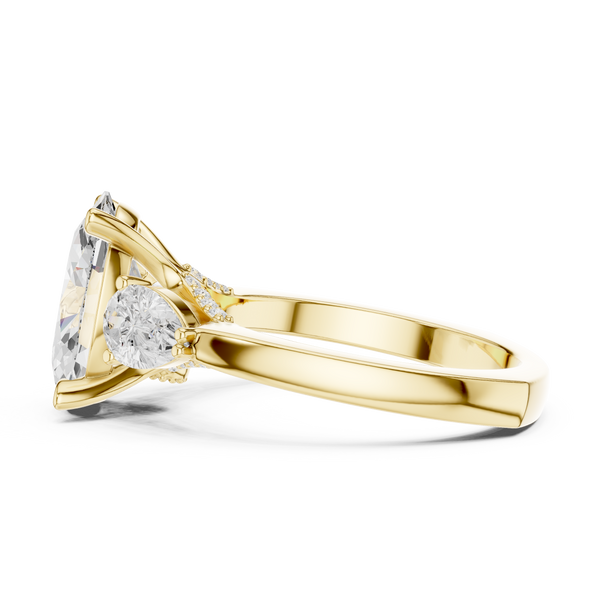 Coastal Cliff Lab Grown Diamond Swirl Bypass Ring
