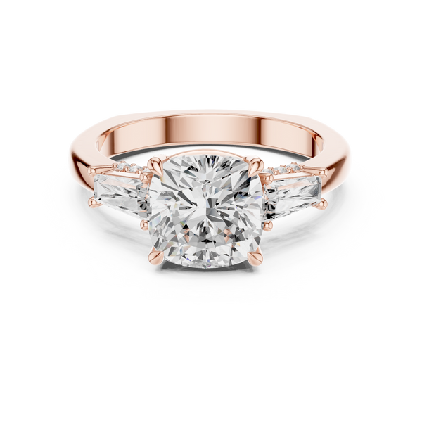 Oak Moss Lab Grown Diamond Cathedral Solitaire Ring