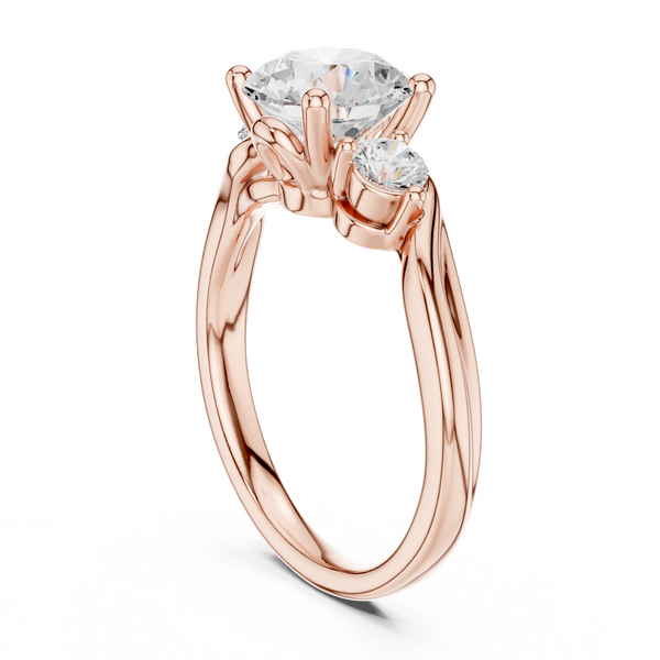 Desert Mist Lab Grown Diamond Halo Bridal Ring