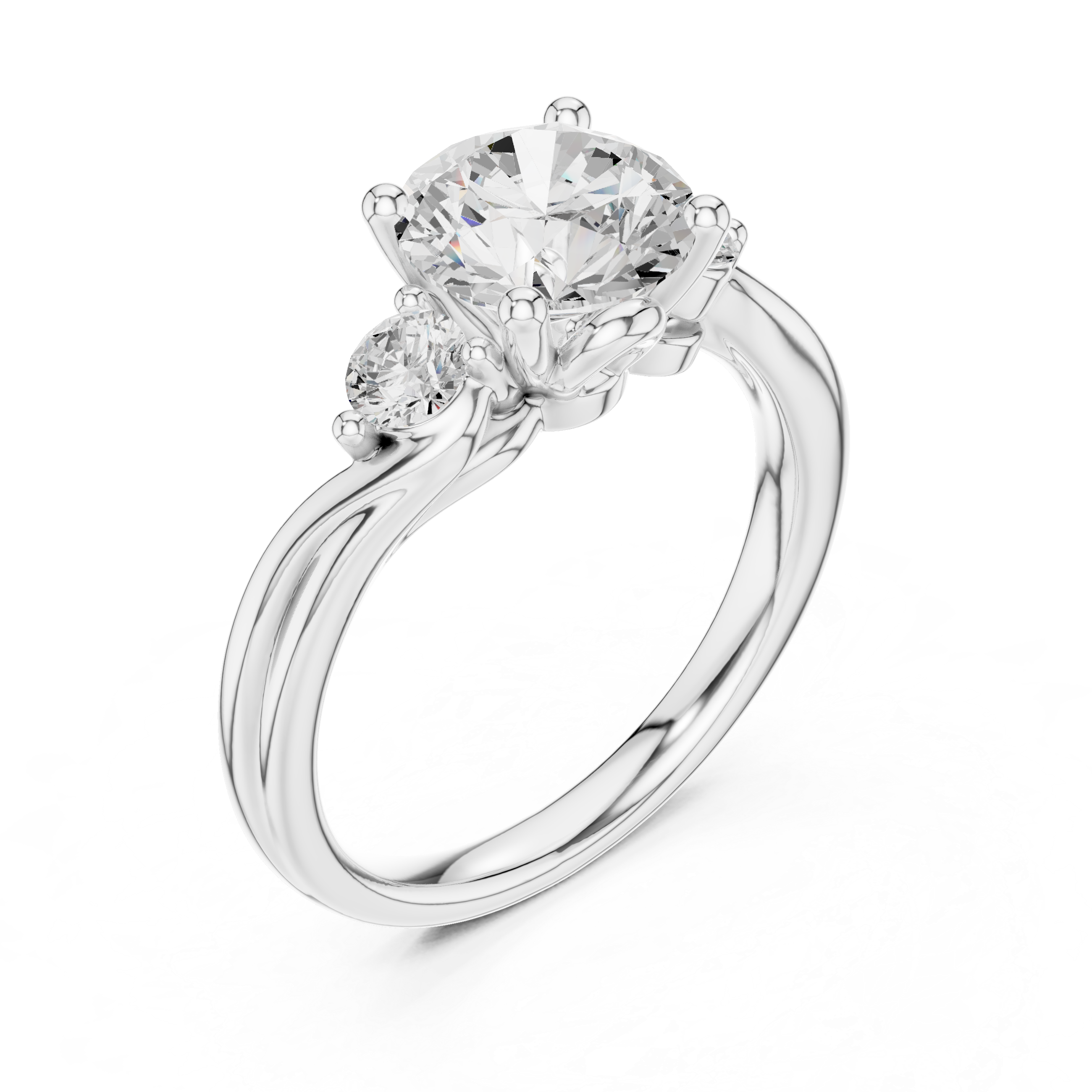 Desert Mist Lab Grown Diamond Halo Bridal Ring