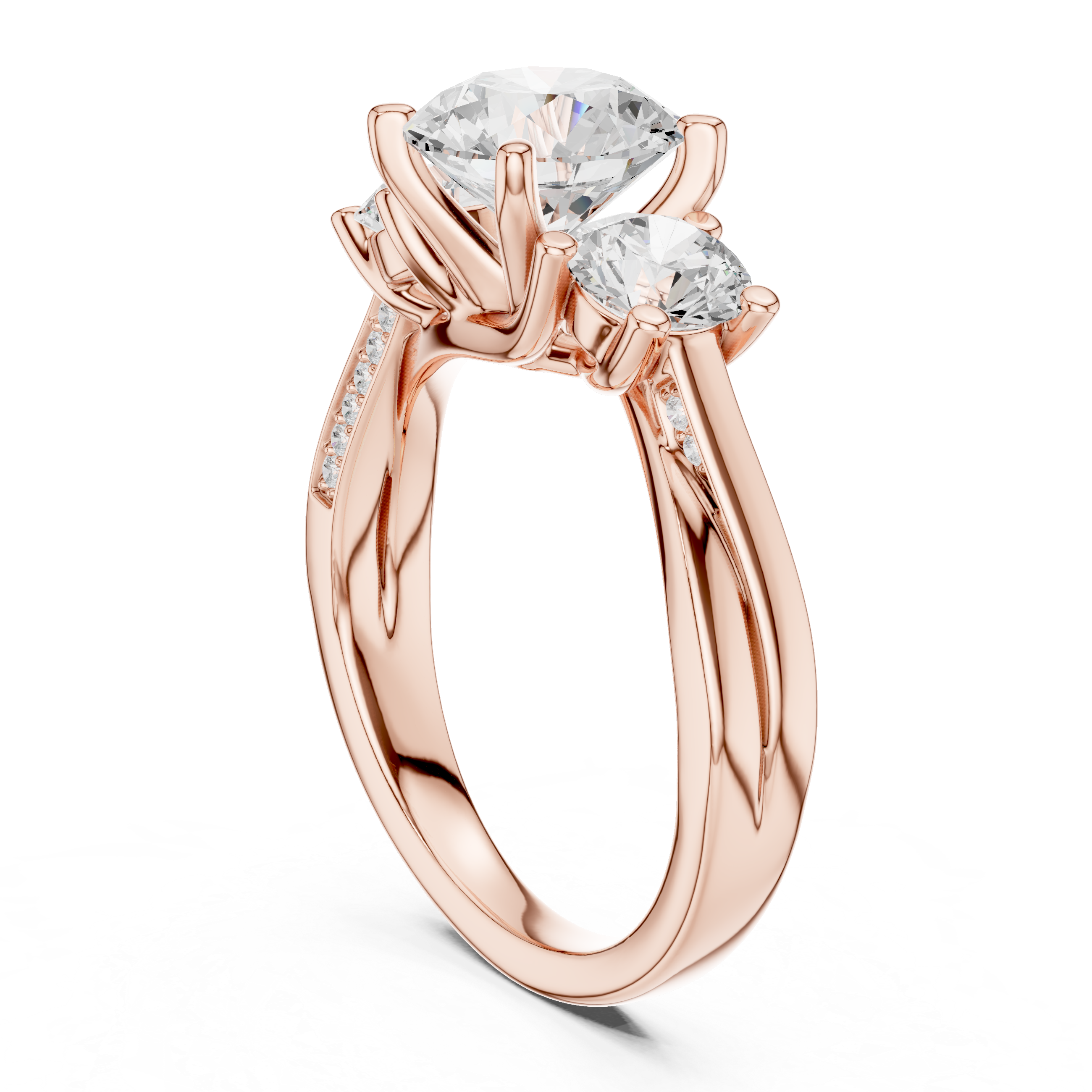 Amber Glow Lab Grown Diamond Solitaire Engagement Ring