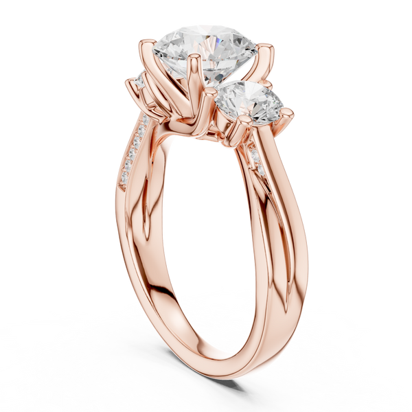 Amber Glow Lab Grown Diamond Solitaire Engagement Ring