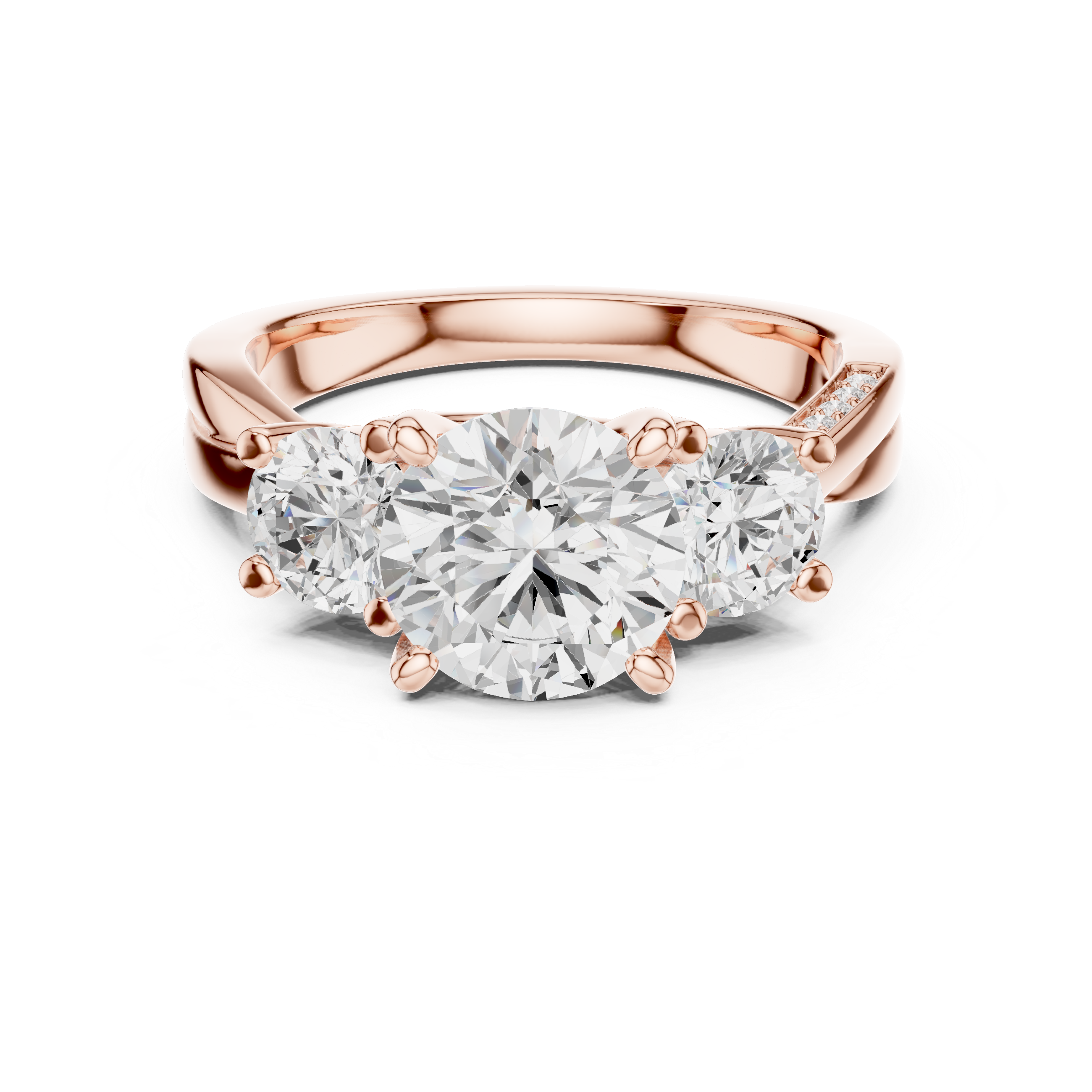 Amber Glow Lab Grown Diamond Solitaire Engagement Ring