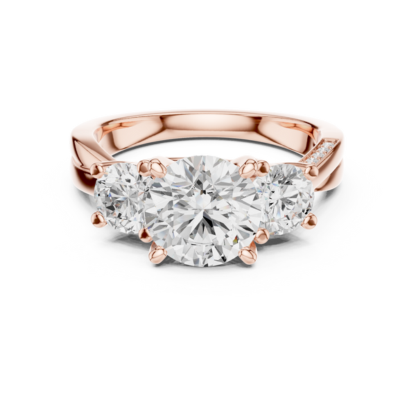 Amber Glow Lab Grown Diamond Solitaire Engagement Ring
