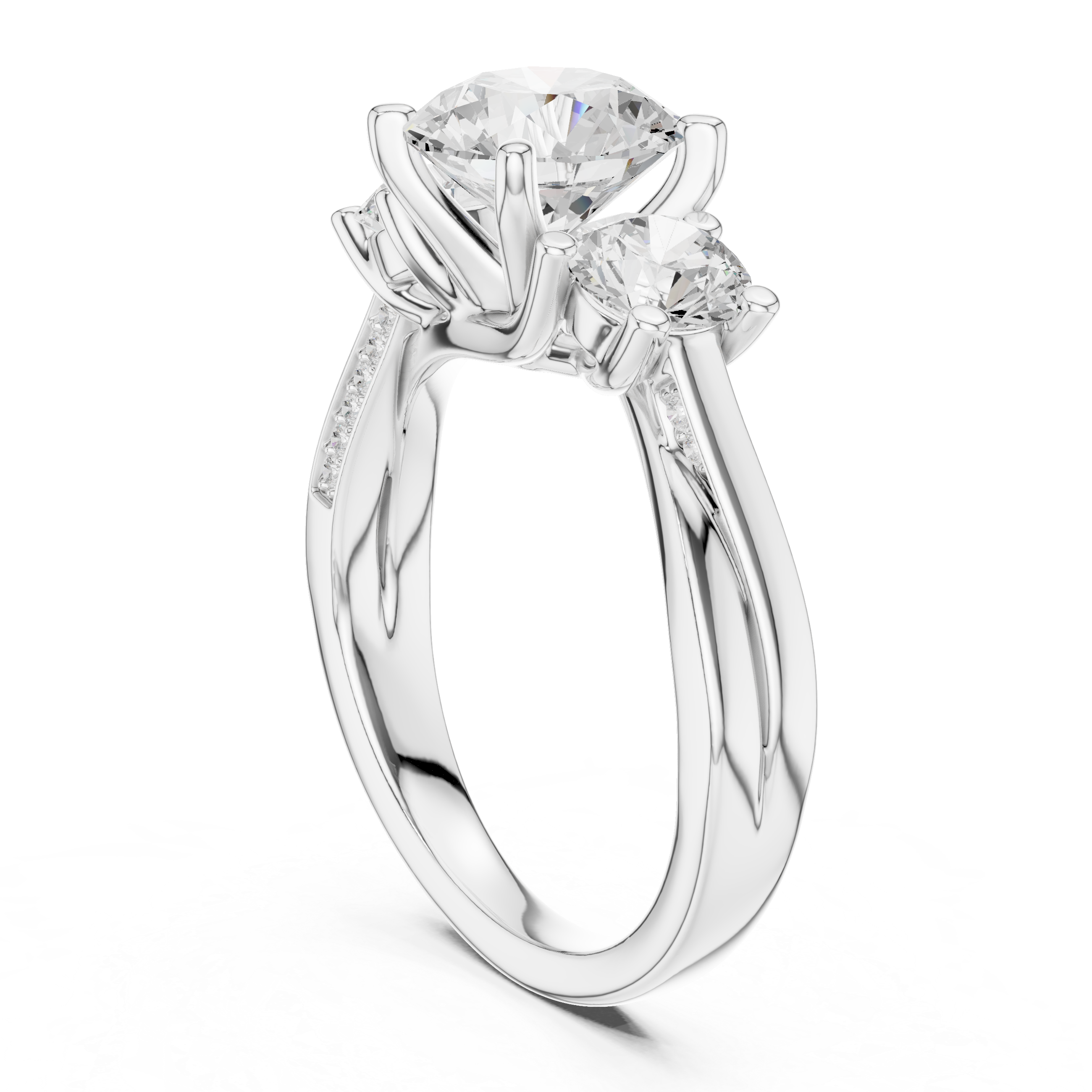 Amber Glow Lab Grown Diamond Solitaire Engagement Ring
