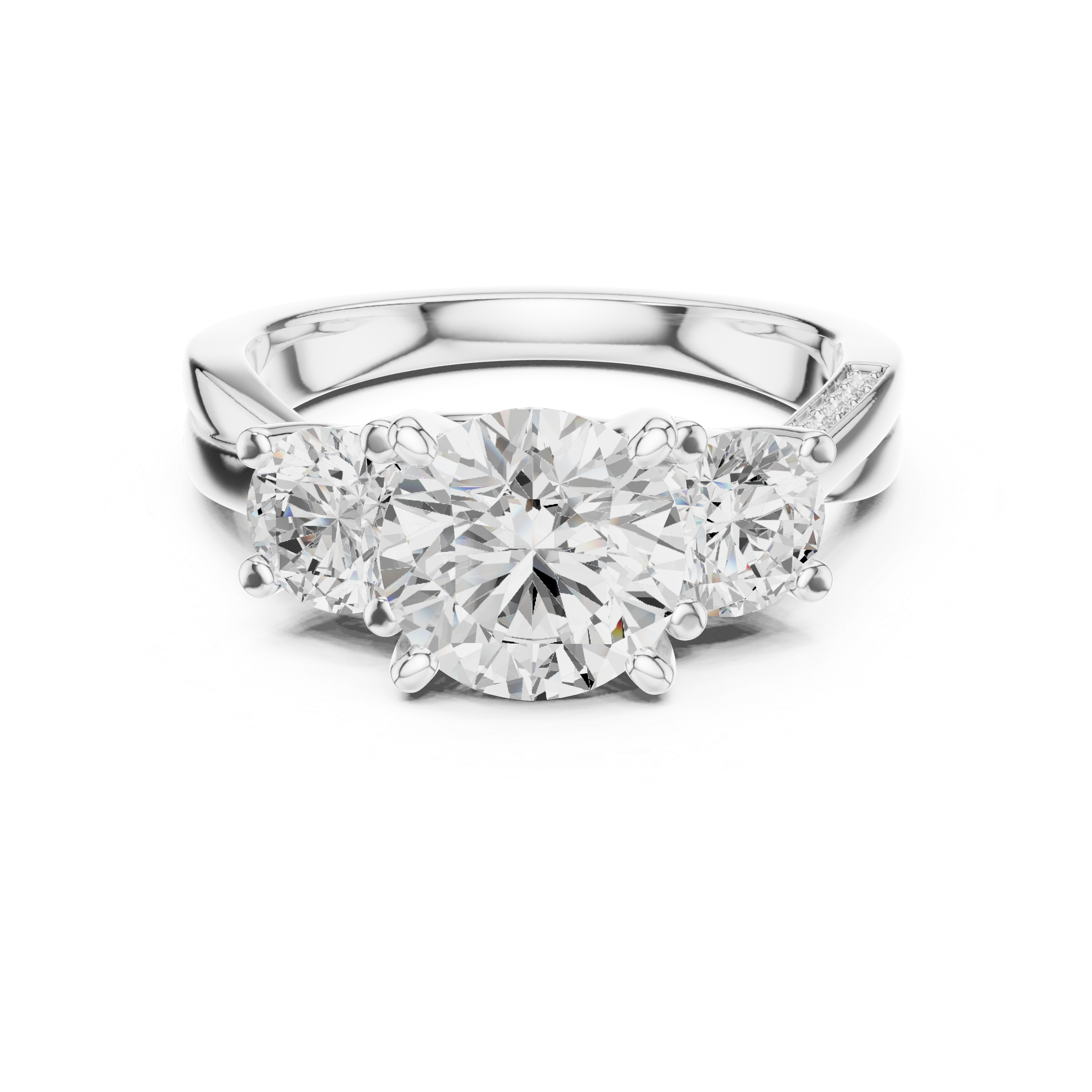 Amber Glow Lab Grown Diamond Solitaire Engagement Ring