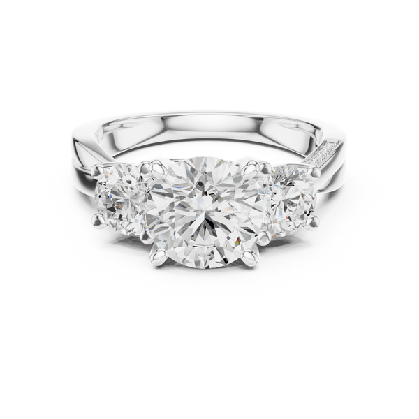 Amber Glow Lab Grown Diamond Solitaire Engagement Ring