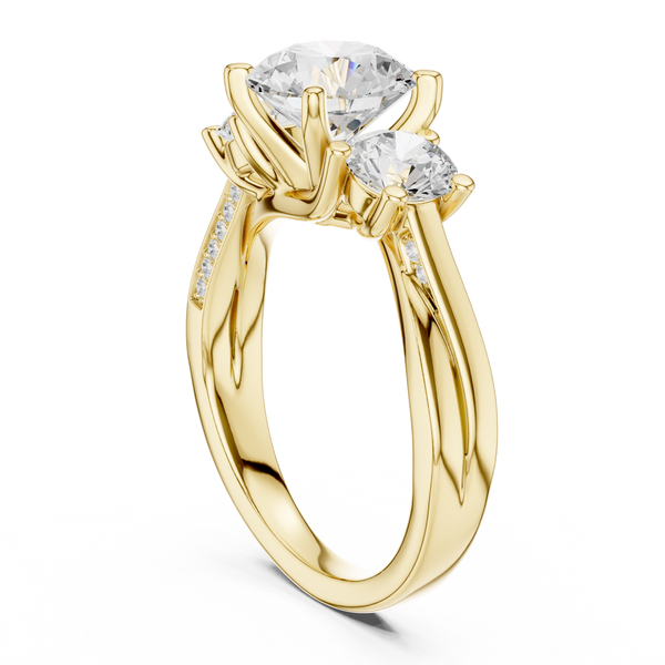 Amber Glow Lab Grown Diamond Solitaire Engagement Ring