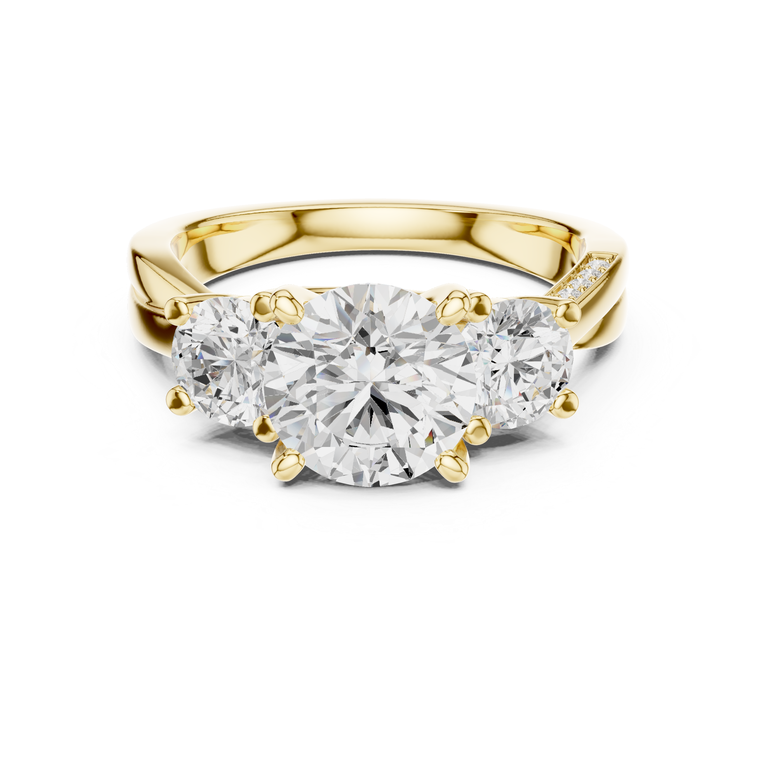 Amber Glow Lab Grown Diamond Solitaire Engagement Ring