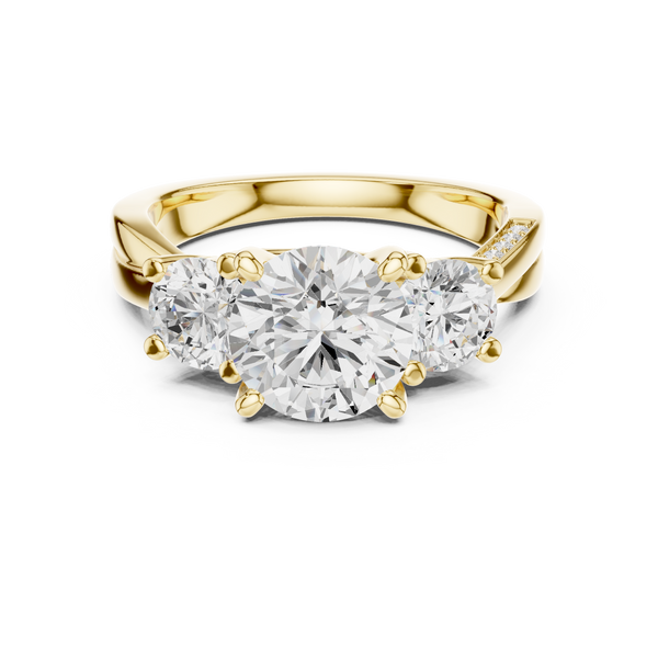 Amber Glow Lab Grown Diamond Solitaire Engagement Ring