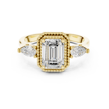 Clover Leaf Lab Grown Diamond Delicate Ribbon Ring