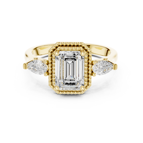Clover Leaf Lab Grown Diamond Delicate Ribbon Ring