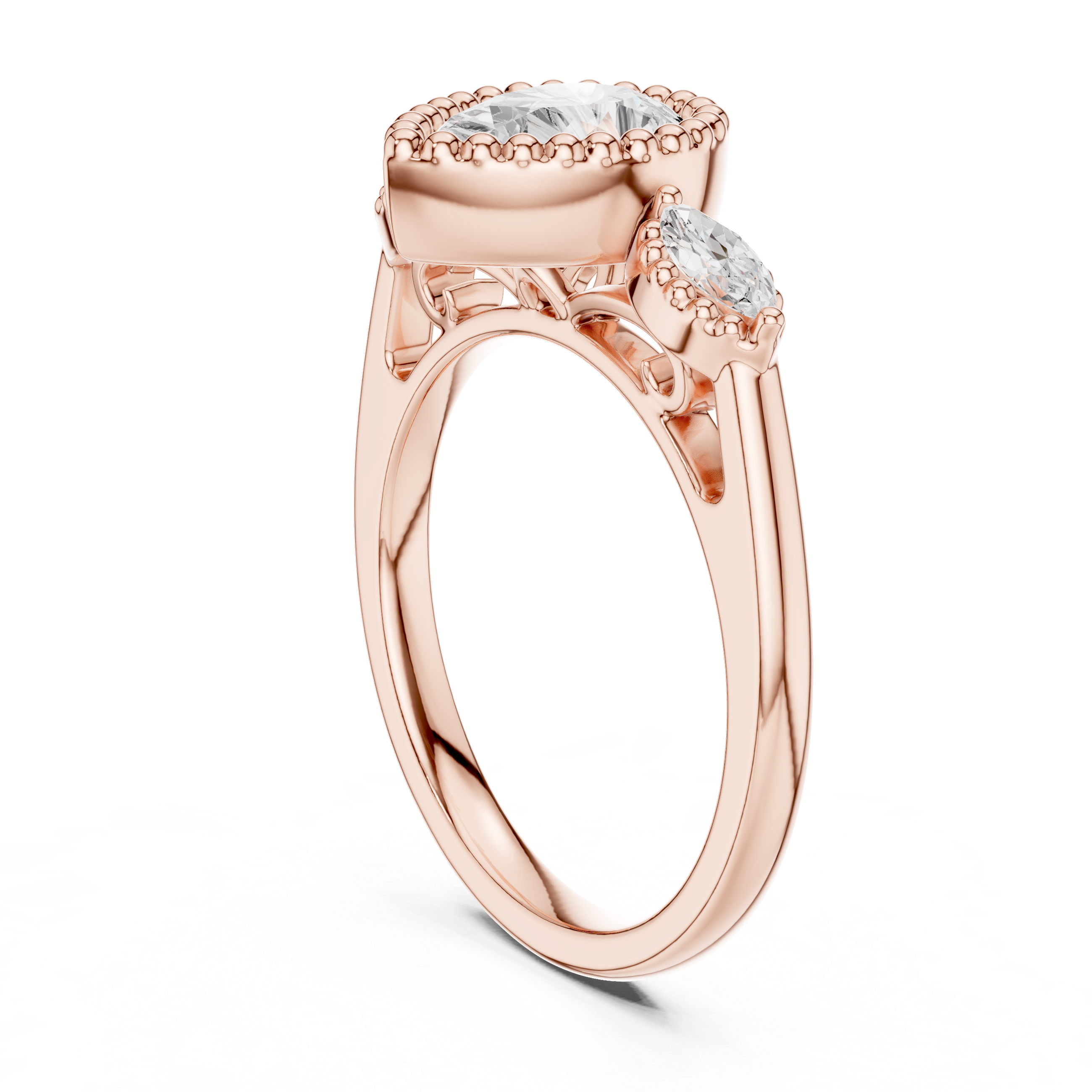 Willow Branch Lab Grown Diamond Botanical Halo Ring