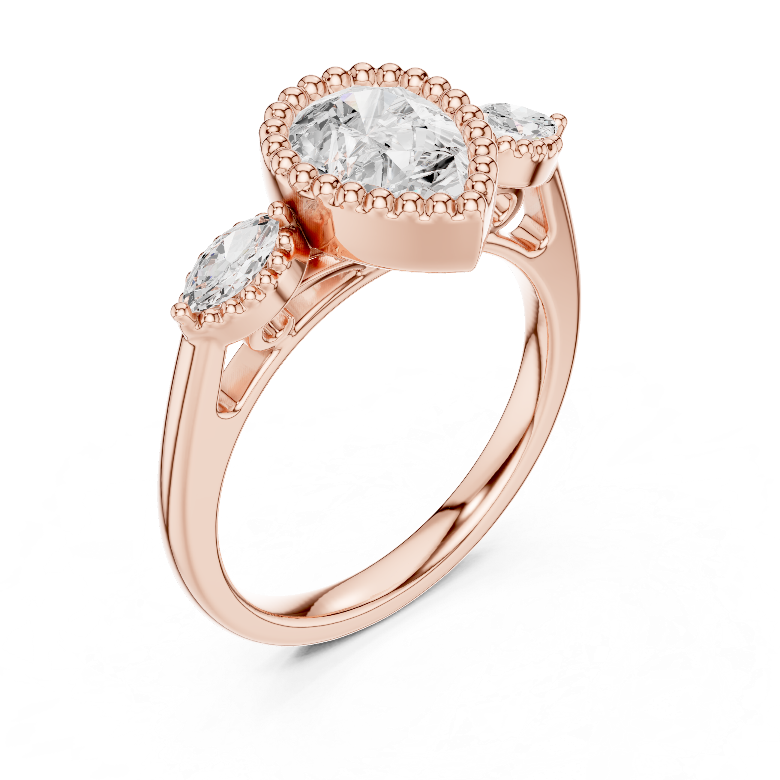 Willow Branch Lab Grown Diamond Botanical Halo Ring