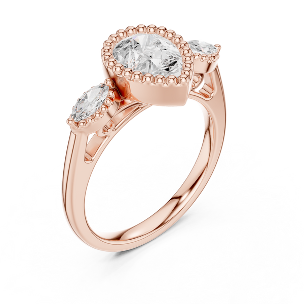 Willow Branch Lab Grown Diamond Botanical Halo Ring