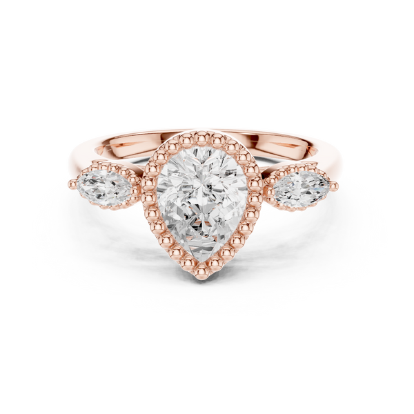 Willow Branch Lab Grown Diamond Botanical Halo Ring